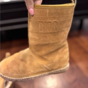 Dior Camel Suede Boots